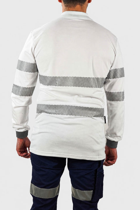 Nighthawk Hi-Vis Hoop Work Polo White