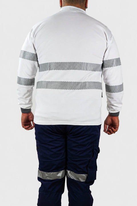 Nighthawk Hi-Vis Hoop Work Polo White
